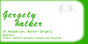 gergely walker business card